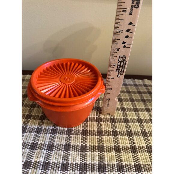 Vintage Tupperware Storage Lot Containers with Lids Yellow & Orange Bowls w lid - Picture 15 of 16